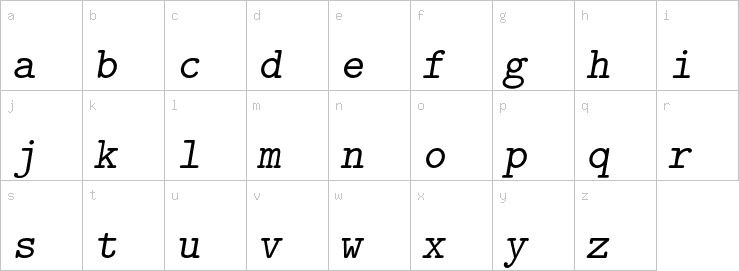 Lowercase characters