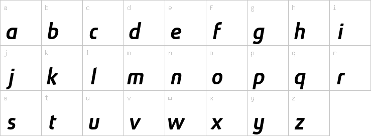 Lowercase characters