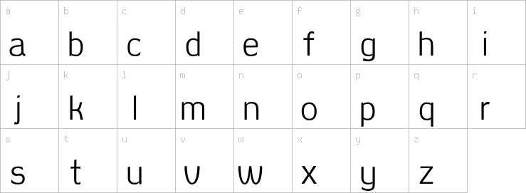 Lowercase characters