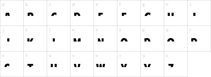 Lowercase characters