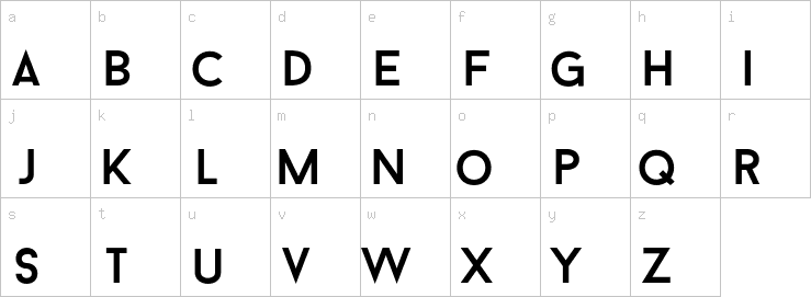 Lowercase characters