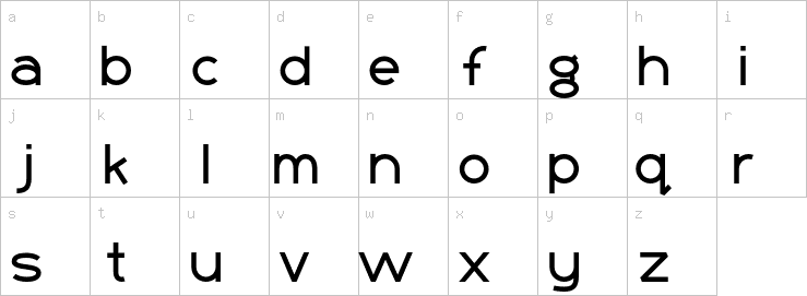 Lowercase characters