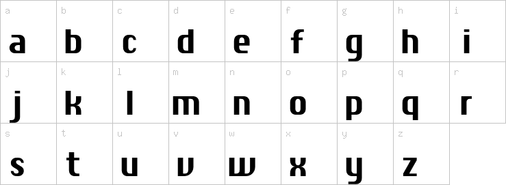Lowercase characters