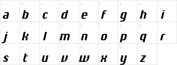 Lowercase characters