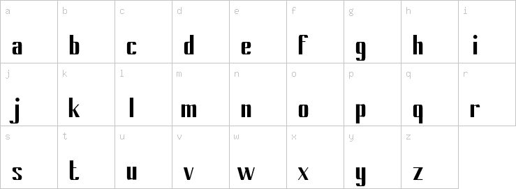 Lowercase characters