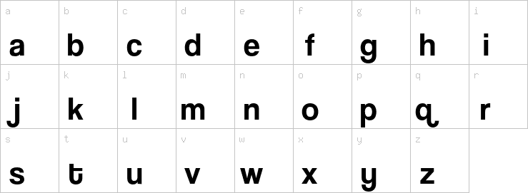 Lowercase characters
