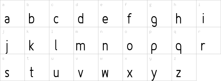 Lowercase characters