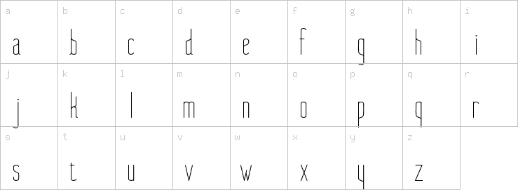 Lowercase characters