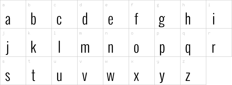Lowercase characters