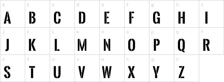 Lowercase characters