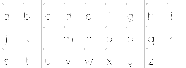 Lowercase characters