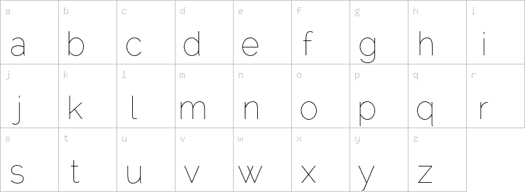 Lowercase characters