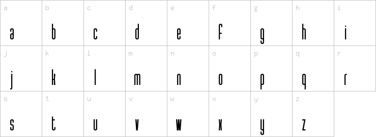 Lowercase characters