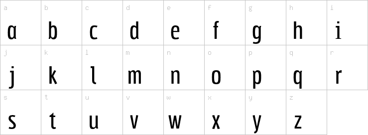 Lowercase characters