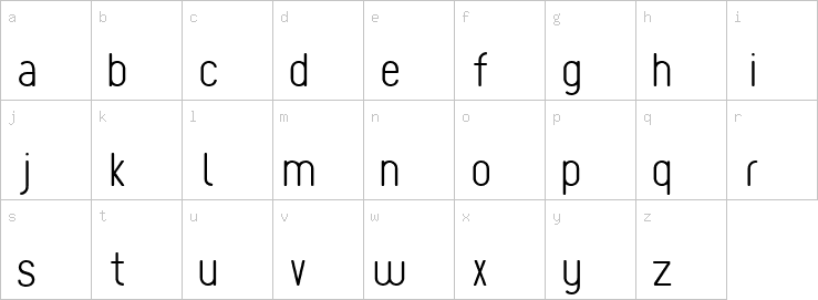 Lowercase characters
