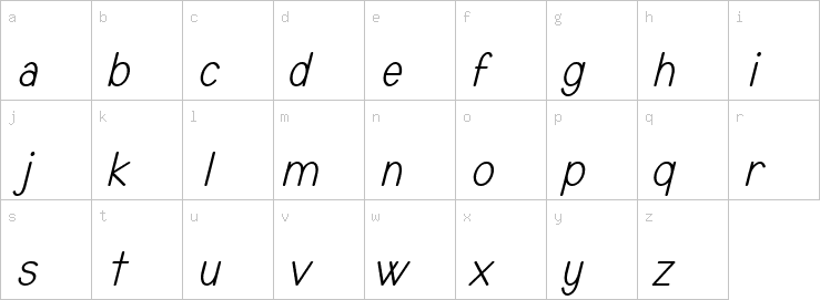 Lowercase characters