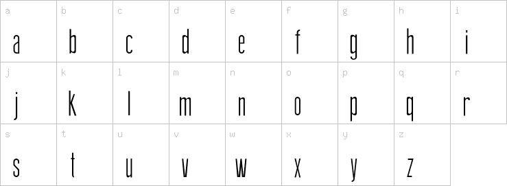 Lowercase characters