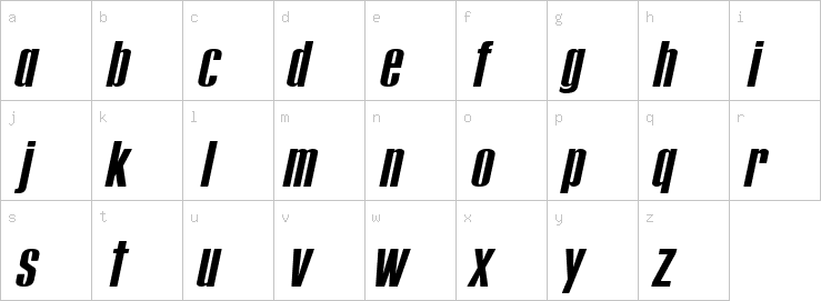 Lowercase characters