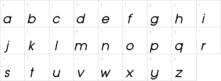 Lowercase characters