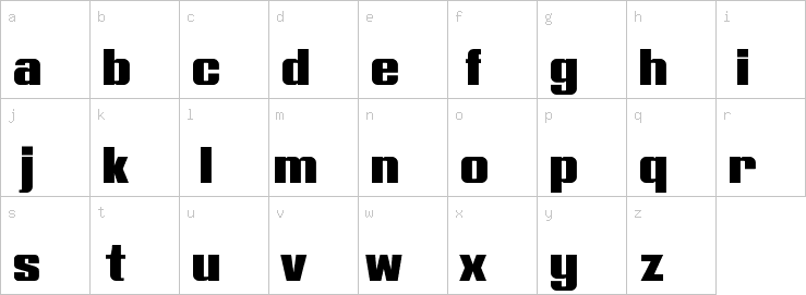 Lowercase characters