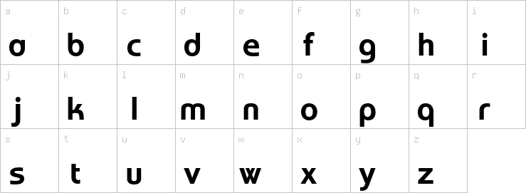 Lowercase characters