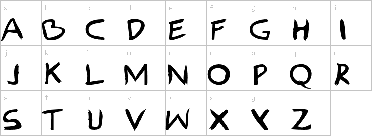 Lowercase characters