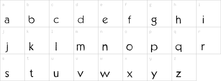 Lowercase characters