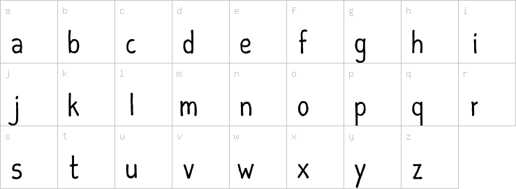 Lowercase characters