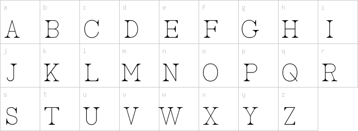 Lowercase characters