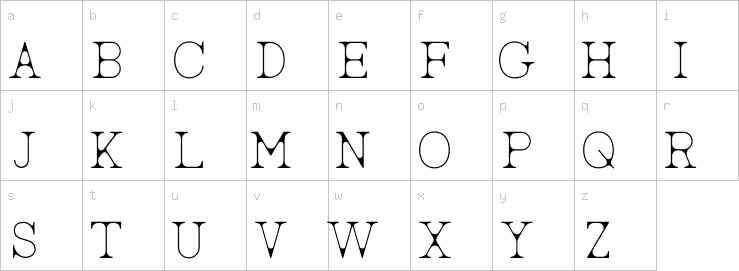 Lowercase characters