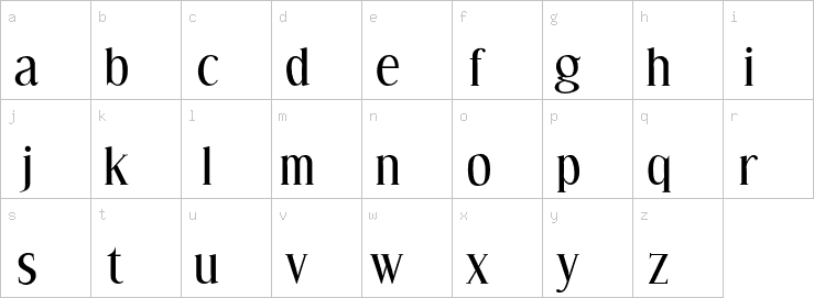 Lowercase characters