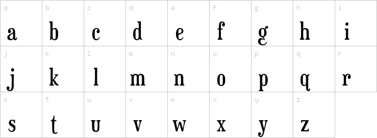 Lowercase characters
