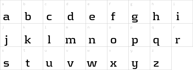 Lowercase characters