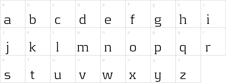 Lowercase characters