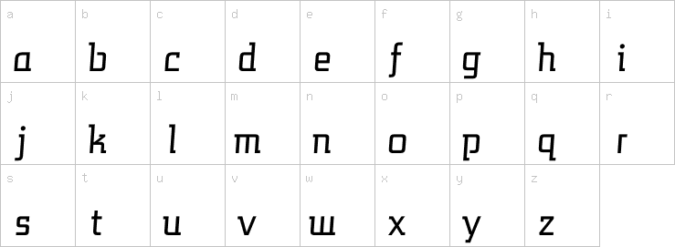 Lowercase characters