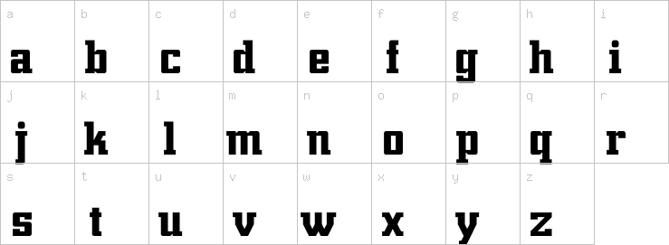 Lowercase characters