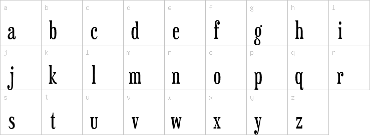 Lowercase characters