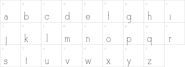Lowercase characters
