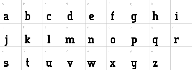 Lowercase characters