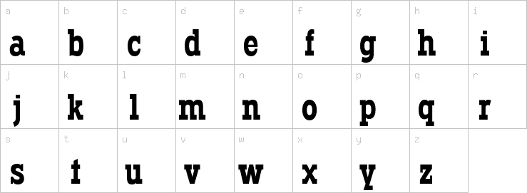 Lowercase characters