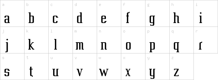 Lowercase characters