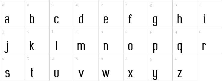 Lowercase characters