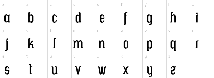 Lowercase characters