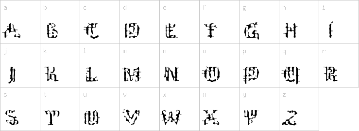Lowercase characters