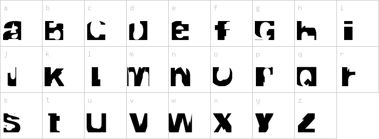 Lowercase characters