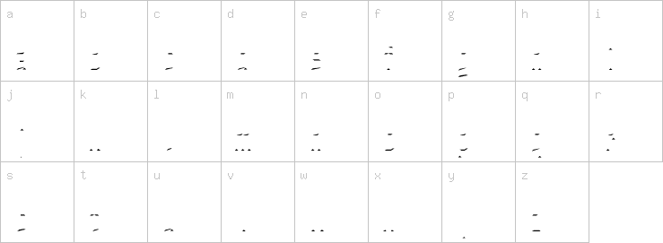 Lowercase characters