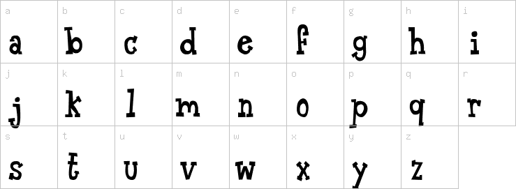 Lowercase characters