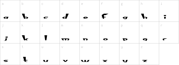 Lowercase characters