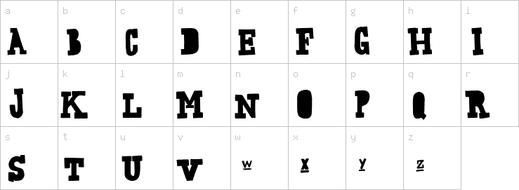 Lowercase characters