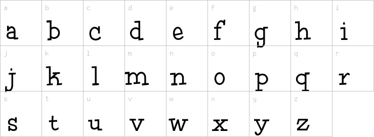 Lowercase characters